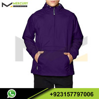 Veste de pluie pull résistant au vent et à l'eau disponible en jaune bordeaux et violet foncé Logo personnalisé taille couleur matériel