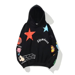 Pull-over à capuche surdimensionné personnalisé, poids lourd 100 coton, sweat-shirt à impression personnalisée, streetwear, sweat-shirt à capuche décontracté pour hommes - Product Image 5