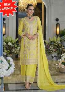 Salwar Kameez de Seda Chinon para Mujer, con Bordado, de Secado Rápido, para Fiestas, Bodas y Diwali - Product Image 3