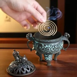 Quemador de Incienso Religioso de Latón, Decoración para el Hogar y la Oficina, Bakhoor Árabe, Difusor de Aromaterapia Natural y Duradero para una Mejor Atmósfera - Product Image 3