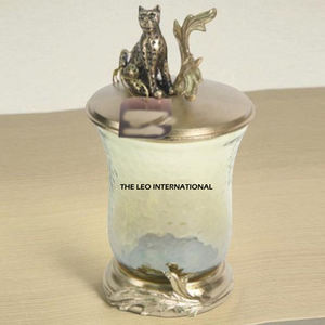 ภาชนะบรรจุทรงกลมมีฝาโลหะทำจากอะลูมิเนียมและวัสดุแก้วแบบกระป๋องใช้ในห้องครัวบ้านหรูหราดีไซน์เป็นเอกลักษณ์ - Product Image 6