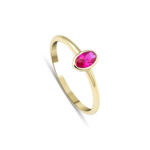 Sertissage de lunette en pierre de saphir rose de laboratoire Bracelet minimaliste classique en argent sterling 925 plaqué or Design personnalisé pour femmes - Product Image 2