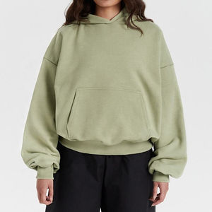 Offre Spéciale hommes lourd personnalisé de haute qualité 100% coton biologique surdimensionné plaine pull Boxy recadrée hommes sweats à capuche sweats - Product Image 6