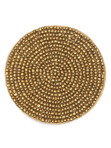 รถไฟเหาะลูกปัดชุดที่รองแก้วลูกปัดสีเหลืองปักด้วยมือ - Product Image 6