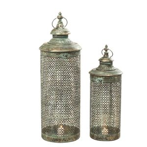 Nouveau design de Noël utilisé dessus de table et lanterne suspendue décor à la maison luxe Antique patine bougeoir lanterne - Product Image 5