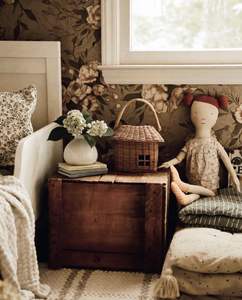 Juego de Cestas de Almacenamiento Tejidas a Mano con Forma de Casa de Ratán |   Organizador Decorativo para Guardería, Recuerdo, Regalo con Asa - Product Image 2