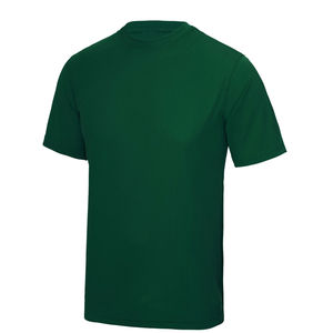 100% coton Gym T-Shirt séchage rapide Compression entraînement Tee pour hommes à manches courtes Polyester Spandex élasthanne Fit solide Logo Design - Product Image 1