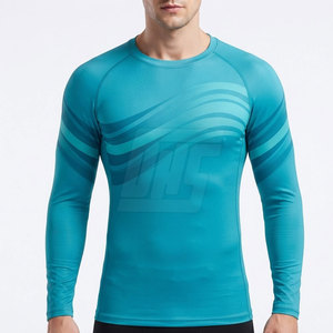 Chemises de compression professionnelles pour hommes, manches longues, athlétiques, pour la course à pied, l'entraînement, la remise en forme, la salle de sport, les sports, les performances, vêtements de sport actifs - Product Image 3