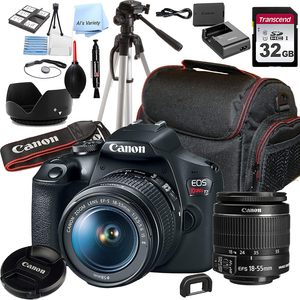 Appareil photo reflex numérique Rebel T7 neuf, noir, kit 2 objectifs EF18-55mm EF75-300mm, capteur CMOS, vidéo 8K, écran double stabilisé, carte SD - Product Image 2