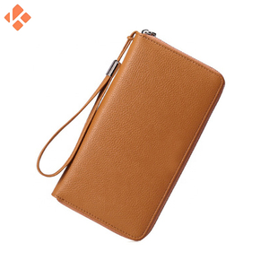 แฟชั่นผู้ชายที่เรียบง่ายยาว PU หนังกระเป๋าสตางค์ Cowhide หนังวัวกระเป๋าสตางค์ยอดนิยมกระเป๋าสตางค์หนังผู้ชาย - Product Image 2