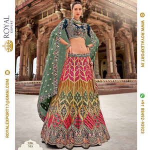 นักออกแบบพิเศษนำเสนอผ้าไหม Banarasi กับ zarkan ลำดับเขียนโค้ดสวมใส่ทำงานเจ้าสาวโดยการส่งออกรอยัลใน surat - Product Image 6