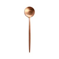 Set Sendok Teh Mewah Logo Kustom Bahan Stainless Steel Emas Mini Gagang Panjang Sendok Pengaduk Kopi/Dessert Logam Poles Cermin Hadiah
