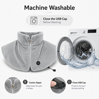 Almohadilla Térmica Lavable para Cuello y Hombros, Almohadilla Eléctrica de Bajo Voltaje de 5V con 5 Zonas de Calentamiento, 3 Ajustes de Temperatura, OEM ODM