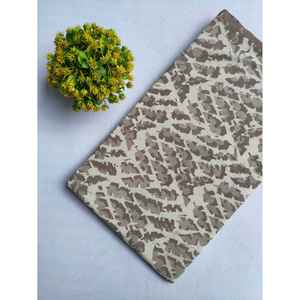 JBRBKA11 Bagru Hand Block Print Tela de algodón orgánico puro para tapicería y decoración del hogar Tipo de hilo cardado y peinado - Product Image 1