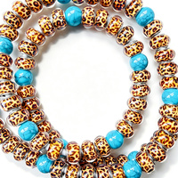 Câble de charge USB perlé à motif vintage 4-en-1, décor élégant, sans nœuds, flexible, multicolore, cadeau, vente en gros