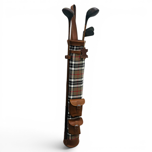 Bolsa de Transporte para Palos de Golf Geoffrey Vintage de Cuero Genuino, Duradera, Modelo Campbell Camel, Color Sólido, 2 Bolsillos, Ligera - Product Image 4