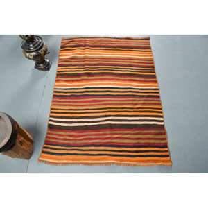 พรมขนสัตว์สีน้ำตาลส้มแบบทันสมัย4.4ft 3.1ชิ้นพรมแบบเย็บปะติดปะต่อกันสไตล์ตุรกีสำหรับตกแต่งห้องนั่งเล่นสินค้าใหม่ - Product Image 1