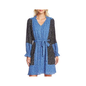 Abito Elegante Grigio da Donna CeCe, Taglia XS, Vita Naturale, Traspirante, con Decorazioni in Crochet e Cerniere, per Ufficio o Club - Product Image 2