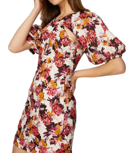 Vestido Mini Floral Blanco y Rosa de Moda, Confeccionado con Tela Ligera y Transpirable que Ofrece un Look Elegante y Comodidad Durante Todo el Día - Product Image 3