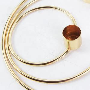 Round Ring Style Gold Finished <b>Candle</b> <b>Holder</b> For Tabletop Decor Home Centerpiece And Elegant Interior Display From India - Product Image 5