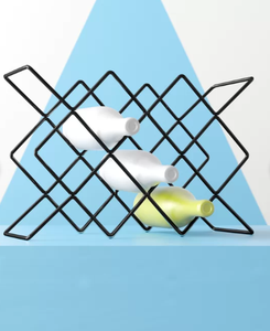 Support de rangement pour bouteilles de vin en métal noir personnalisable support grande capacité comptoir de cuisine barman accessoire pour mariage OEM - Product Image 6