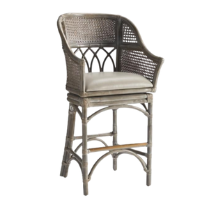 High Quality Hotel Furniture Modern Simple Restaurant Dining Chair with Comfortable <b>Cushion</b> High Leg Rattan <b>Stool</b> for Weddings - Product Image 1