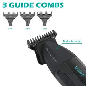 Tondeuse à cheveux professionnelle sans fil rechargeable par USB pour hommes, lame en T DLC à écartement zéro pour barbe, tondeuse professionnelle sans fil USB - Product Image 5