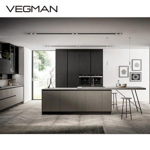 Tủ bếp đồ nội thất màu trắng sơn mài tủ hiện đại tùy chỉnh thiết kế nhôm ngăn kéo tủ đặt - Product Image 5