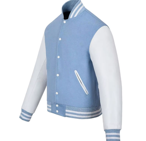 Veste universitaire Letterman de baseball personnalisée de haute qualité du fabricant OEM hommes coupe-vent chenille broderie tissu de coton décontracté - Product Image 2