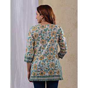 Haut blanc chic à imprimé floral pour femmes, haut chic en popeline de soie tricotée, dentelle, taille unique - XS-XL pour le printemps et l'automne - Product Image 6