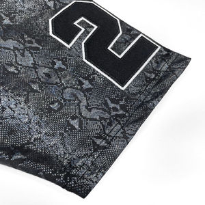 Maillot de football américain en maille unisexe vintage surdimensionné personnalisé à manches courtes respirant Streetwear Service OEM - Product Image 5