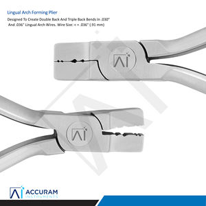 Alicate Manual para Formar Arcos Linguales Accuram, 13.5cm, Herramienta de Doble/Triple Curvatura Posterior, Instrumentos Dentales de Acero Inoxidable, CE - Product Image 4