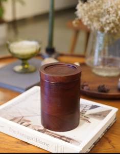 Frasco de Madera Ecológico de Color Marrón Oscuro con Tapa, Contenedor Premium para Almacenamiento de Frutos Secos, Caja Redonda para Galletas y Frutos Secos al Mejor Precio - Product Image 6