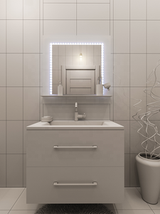 350W Full-Size Frameless Infrared Glass Mirror Heating Panel Energy-Saving Radiant Heater with Lighting for Bathrooms & Bedrooms - Product Image 4