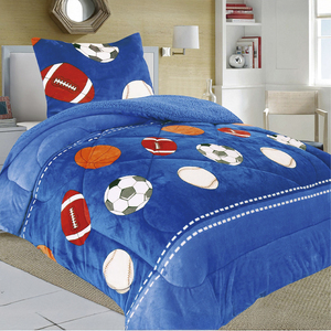 Set Copripiumino e Federe in Cotone Spesso con Motivo Geometrico a Cartoni Animati Re e Regina, Tecnica Tessuta, per Letto Matrimoniale e Nuziale - Product Image 5