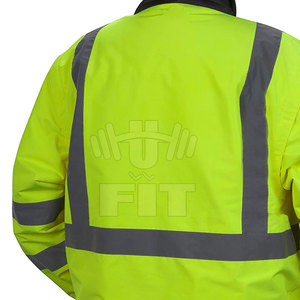 Chaqueta de trabajo de invierno de alta calidad para hombre construcción impermeable Hi Vis logotipo personalizable reflectante al por mayor - Product Image 5