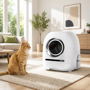 スマートABS猫用トイレ ワンタッチ自動清掃 WiFiリモコン OEM交換用トイレ砂 - Product Image 2