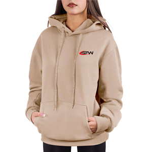 เสื้อฮู้ดดี้ผู้หญิง OEM สั่งทำพิเศษ ทรงโอเวอร์ไซส์ ผ้าฝ้าย 100% เสื้อพูลโอเวอร์แบบครอป เสื้อฮู้ดสตรีทแวร์ แจ็คเก็ตผ้าฟลีซ 360 กรัม แฟชั่นฤดูหนาว - Product Image 1