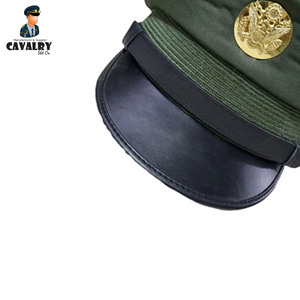 Màu xanh lá cây và màu đen màu sắc sản phẩm tốt nhất Hot Bán mới nhất phong cách làm cho chất lượng cao nhất người đàn ông sĩ quan đỉnh mũ bởi Kỵ Binh SKT công ty - Product Image 6