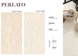 Azulejos de porcelana esmaltada de diseño italiano Perlato Sieilina-Azulejos interiores antideslizantes modernos para Villa y centro comercial - Product Image 2