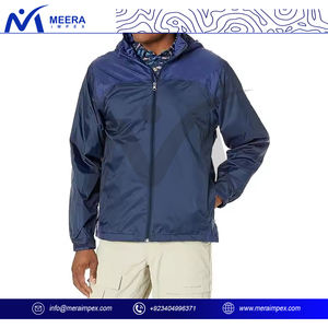 2025 veste de pluie personnalisée pour hommes imperméable respirant coupe-vent manteau léger avec Logo pour uniforme du personnel ou utilisation d'aventure - Product Image 2