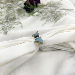 Mettant en vedette la mode papillon bijoux en gros Labradorite CZ pierres précieuses bague de réglage à la fois pavé et griffe paramètres pour les femmes - Product Image 3