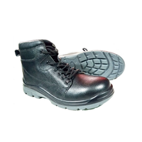 Bottines unisexes confortables et imperméables en cuir véritable avec bout de fer en acier pour hommes