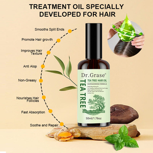 Aceite Capilar Orgánico de Árbol de Té OEM, <span class=keywords><strong>Tratamiento</strong></span> para el Cuero Cabelludo, Anticaspa, Crecimiento del Cabello, Reparación del Cabello Seco y Dañado - Product Image 6