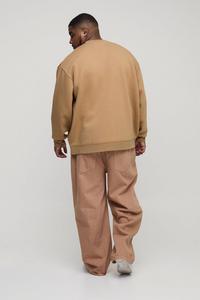 Alta calidad sostenible básico luz caqui más Loopback Regular Fit sudadera básica personalizada algodón mezclado sudadera al por mayor - Product Image 6