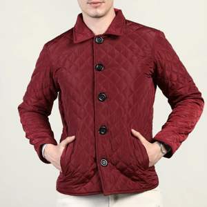 Veste d'hiver simple pour hommes Veste isolée, chaude et légère pour temps froid avec fermeture à glissière - Product Image 1