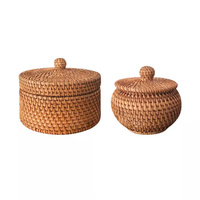 Panier de rangement suspendu en rotin de haute qualité et durable, vente en gros directe usine Vietnam, pour la maison, la cuisine, le salon, la salle de bain