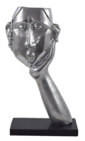 Décoration d'intérieur moderne, support de table vertical en aluminium doré antique de forme irrégulière, mobile, élégant et sculptural, pour anniversaire
