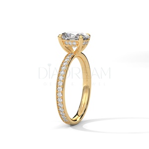 อินเทรนด์วงรีและรอบตัดรัศมีเพชร Moissanite เพชร VVS ชัดเจน14KT สีขาวทองคลาสสิกหมั้นเครื่องประดับ - Product Image 4