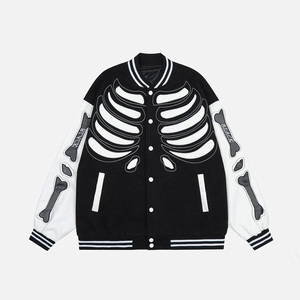 Top Trending 2025 Diseño personalizado Parches bordados Carta Trabajo Béisbol Universidad Varsity Chaqueta para hombres Tallas grandes - Product Image 3